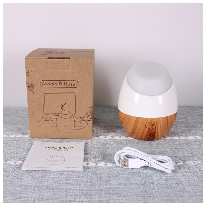 Buy USB Aroma Diffuser Ultrasonic Oval Wood Grain (120ml) car